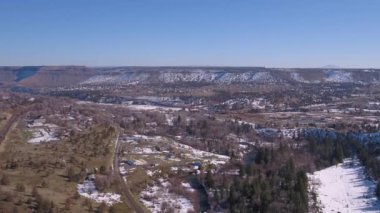 Warm Springs rezervasyon sırasında belgili tanımlık kış hava video. Oregon, Usa
