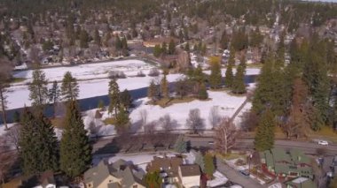 Oregon Bend City'de kış aylarında hava video