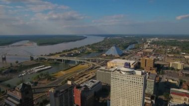 Şehir merkezindeki Memphis Tennessee hava video.