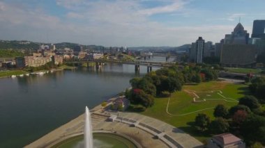 Şehir Pittsburgh Pennsylvania hava video. 