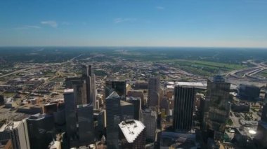 Şehir Texas Dallas'ta hava video.