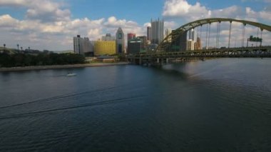 Şehir Pittsburgh Pennsylvania hava video. 