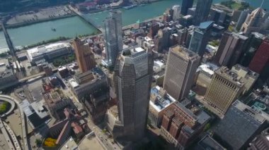 Şehir Pittsburgh Pennsylvania hava video. 