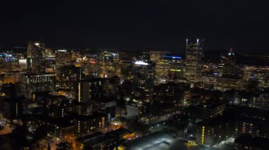Şehir Portland geceleri hava video.