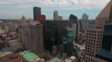 Şehir Pittsburgh Pennsylvania hava video. 