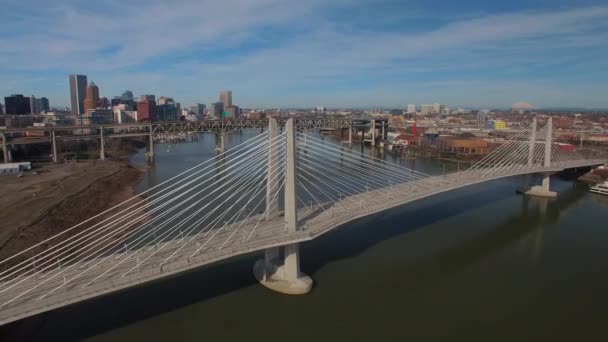 Vídeo Aéreo Portland Tillicum Bridge — Vídeo de Stock