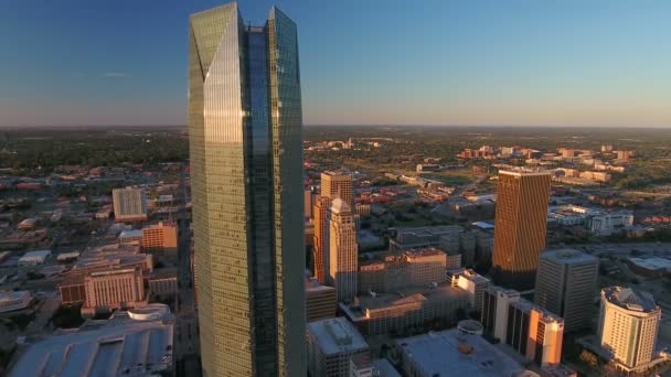 Aerial Flyover Downtown Oklahoma City — Stock Video