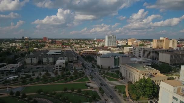 Hava Üstgeçidin Downtown Oklahoma City — Stok video