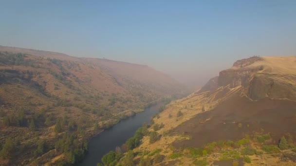 Luftbild Des Zerstörten Flusses Oregon — Stockvideo