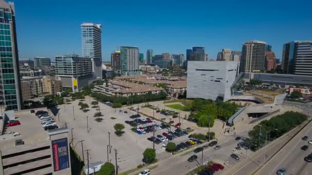 Luchtfoto Video Van Downtown Dallas Texas — Stockvideo