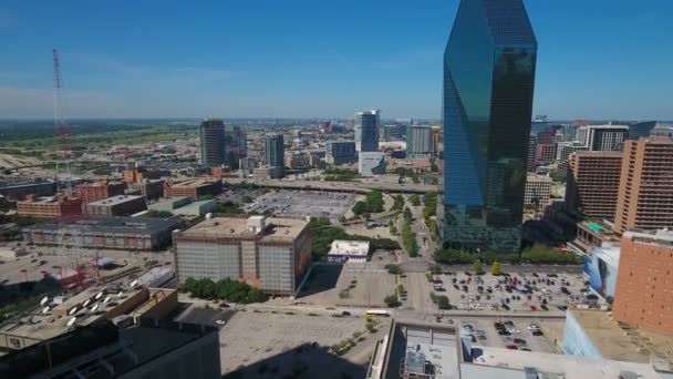 Video Aereo Del Centro Dallas Texas — Video Stock