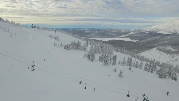 Aerial Oregon Hood Повітряне Відео Bachelor National Forest Під Час — стокове відео