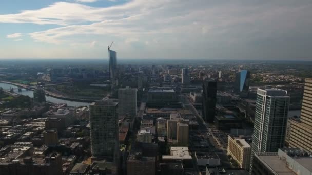 Vídeo Aéreo Del Centro Filadelfia Pennsylvania — Vídeo de stock