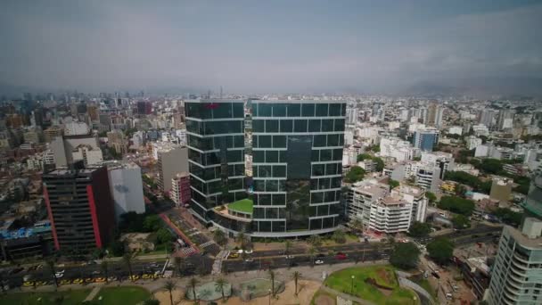 Vídeo Aéreo Centro Lima Peru Dia Ensolarado — Vídeo de Stock