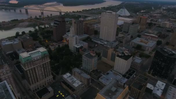Luftbild Der Innenstadt Von Memphis Tenessee — Stockvideo