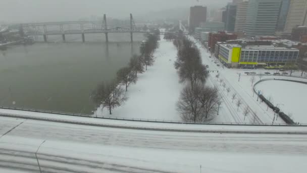 Vídeo Aéreo Cidade Portland — Vídeo de Stock