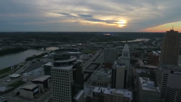 Luchtfoto Video Van Cincinnati Ohio — Stockvideo