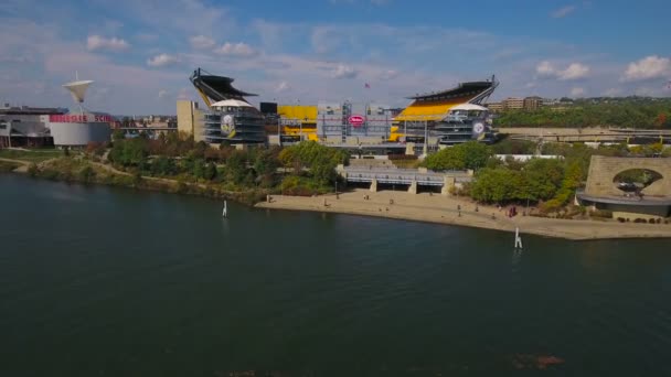 Vídeo Aéreo Centro Pittsburgh Pensilvânia — Vídeo de Stock