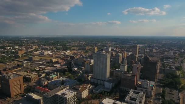 Vídeo Aéreo Del Centro Memphis Tennessee — Vídeos de Stock