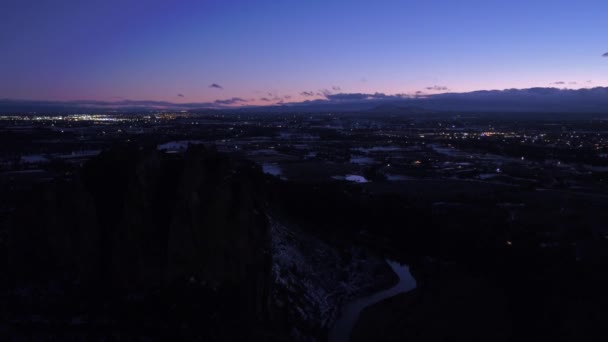 Letecký Pohled Oregon Smith Rock — Stock video