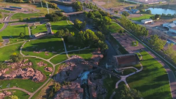 Vidéo Aérienne Centre Ville Sioux Falls Dans Dakota Sud — Video