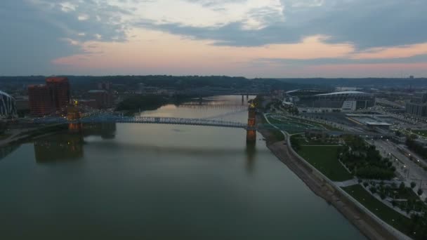Luchtfoto Video Van Cincinnati Ohio — Stockvideo