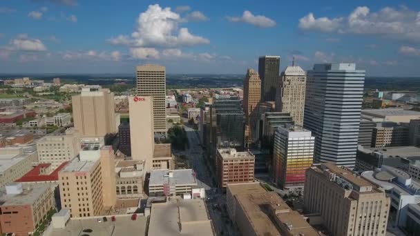 Antenowe Estakady Downtown Oklahoma City — Wideo stockowe
