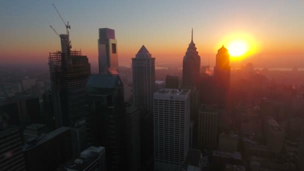 Vídeo Aéreo Del Centro Filadelfia Pennsylvania — Vídeo de stock