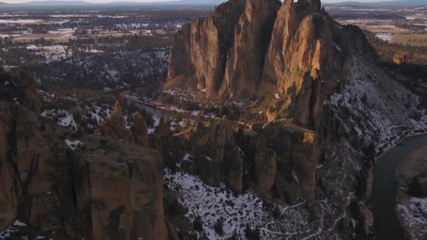 Luchtfoto Van Oregon Smith Rock — Stockvideo