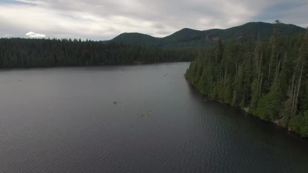 Aerial View Oregon Lost Lake — Stock Video