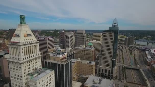 Lotnicze Wideo Cincinnati Stanie Ohio — Wideo stockowe