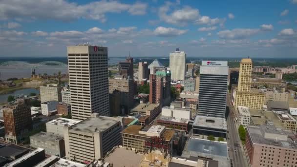 Luftbild Der Innenstadt Von Memphis Tenessee — Stockvideo