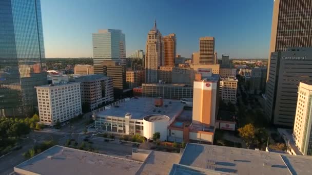 Letecký Nadjezdu Centru Oklahoma City — Stock video