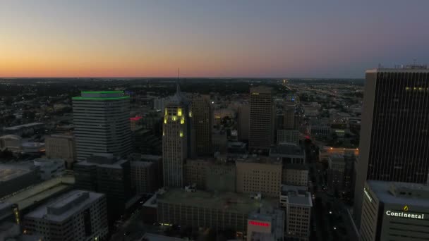 Luchtfoto Viaduct Van Downtown Oklahoma City — Stockvideo