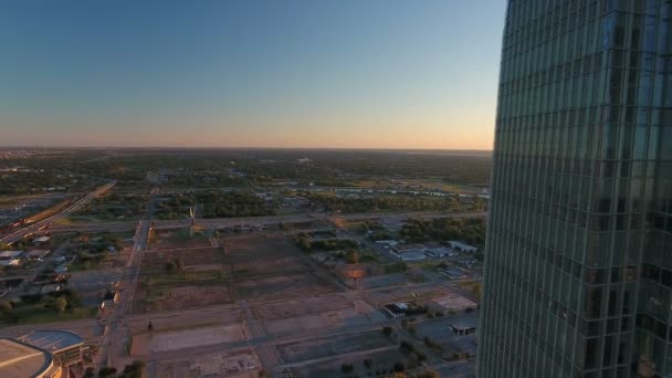Sobrevoo Aéreo Downtown Oklahoma City — Vídeo de Stock