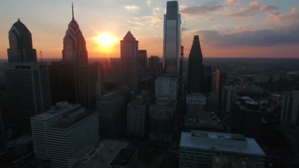 Aerial Video Downtown Philadelphia Pennsylvania — Stockvideo