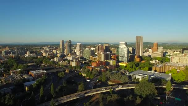 Luftbild Von Portland City — Stockvideo