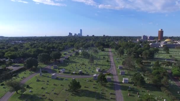 Sobrevoo Aéreo Downtown Oklahoma City — Vídeo de Stock