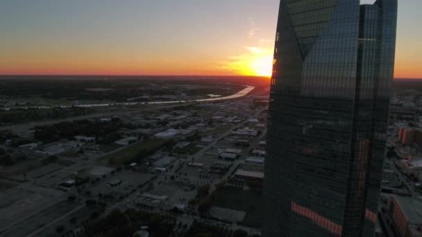 Vuelo Aéreo Del Centro Oklahoma City — Vídeo de stock