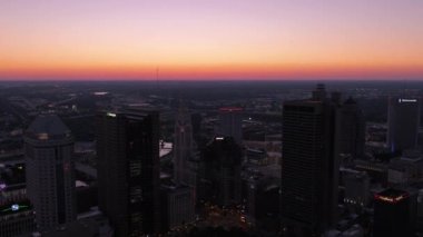 Şehir Columbus Ohio geceleri hava video