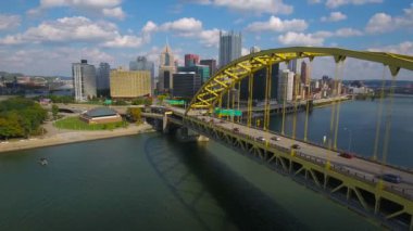 Şehir Pittsburgh Pennsylvania hava video. 