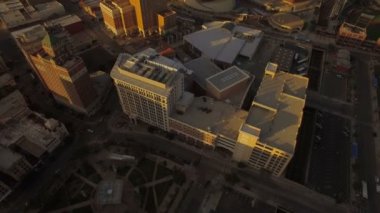 Şehir El Paso Texas hava video. Meksika sınırı.