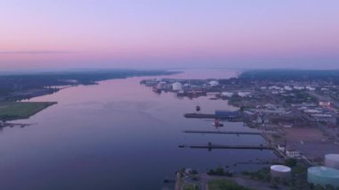 Şehir gündoğumu Providence hava video.