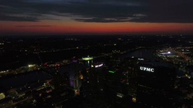 Şehir Pittsburgh Pennsylvania hava video. 