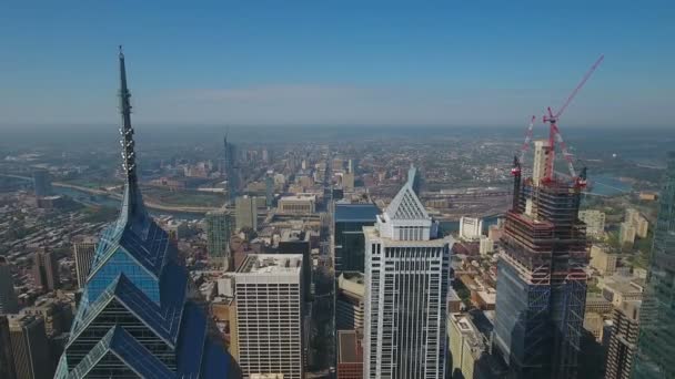 Légi Videó Downtown Philadelphia Pennsylvania — Stock videók