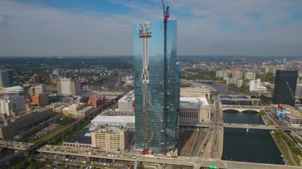 Aerial Video Downtown Philadelphia Pennsylvania — Stock Video