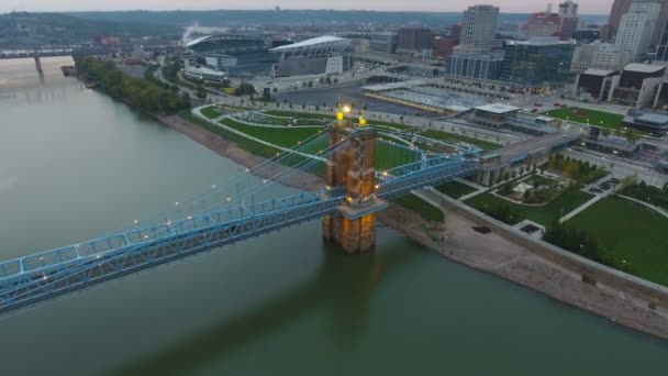 Luchtfoto Video Van Cincinnati Ohio — Stockvideo