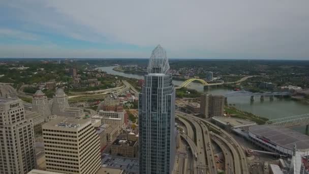 オハイオ州シンシナティの空撮 — ストック動画