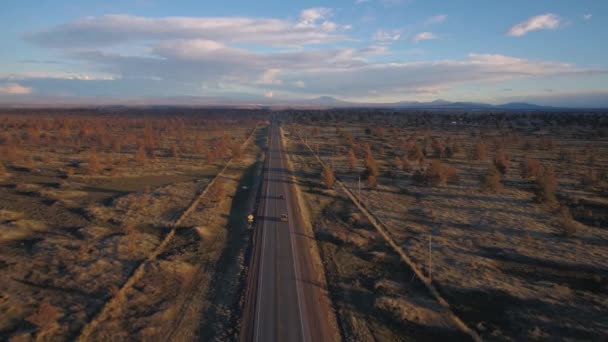 Vídeo Aéreo Reserva Warm Springs Durante Invierno Oregon Estados Unidos — Vídeos de Stock