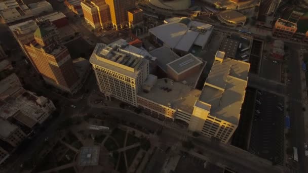 Aerial Video Downtown Paso Texas Mexikanska Gränsen — Stockvideo